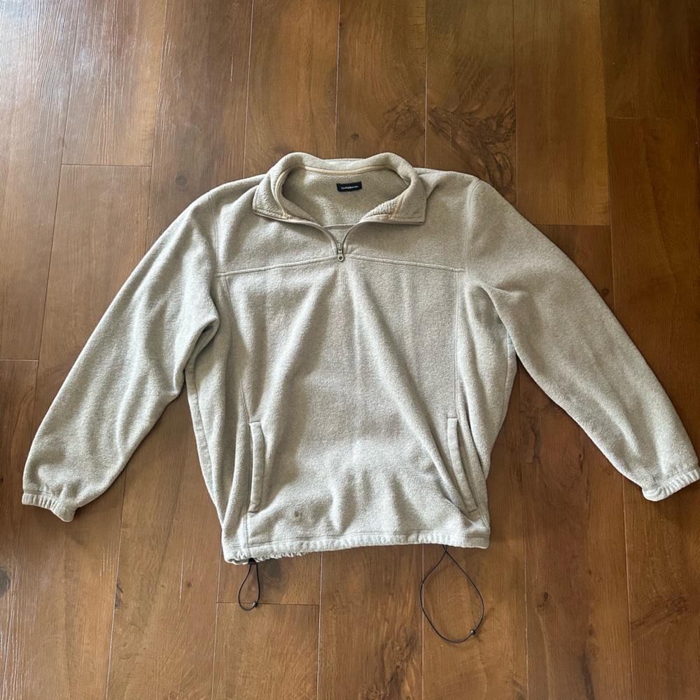 Tan XL Croft and Barrow 1/4 zip sweater